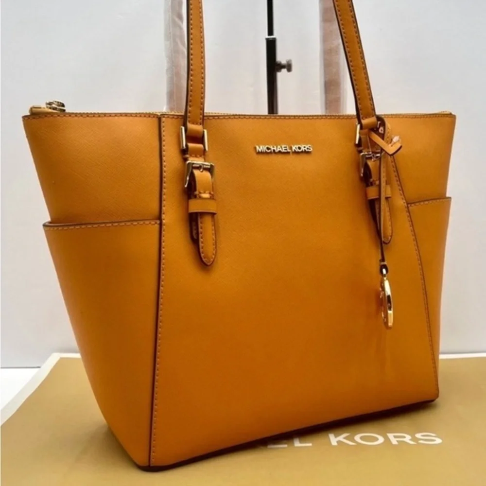 Michael Kors Large Charlotte Tote Bag Cider Color